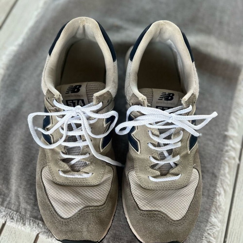 New Balance men's sneakers used, beige and blue