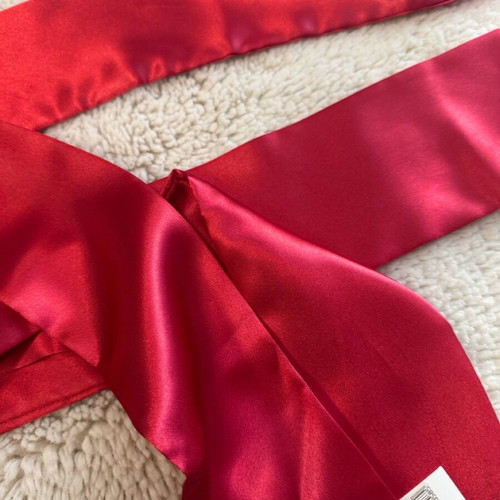 Satin red belt ziczac adjustable new