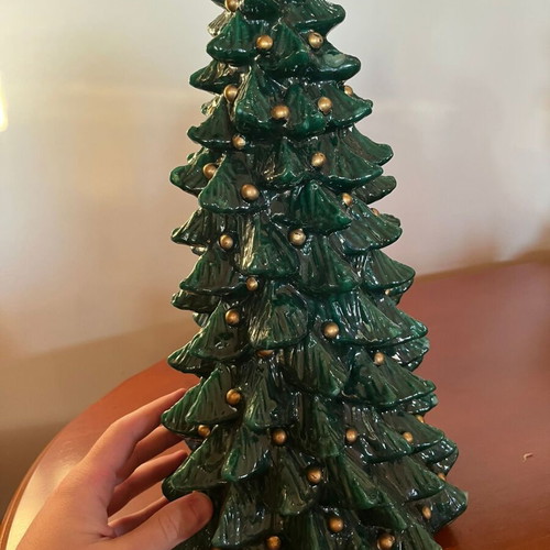 Large Christmas Tree Decorative Candle like new