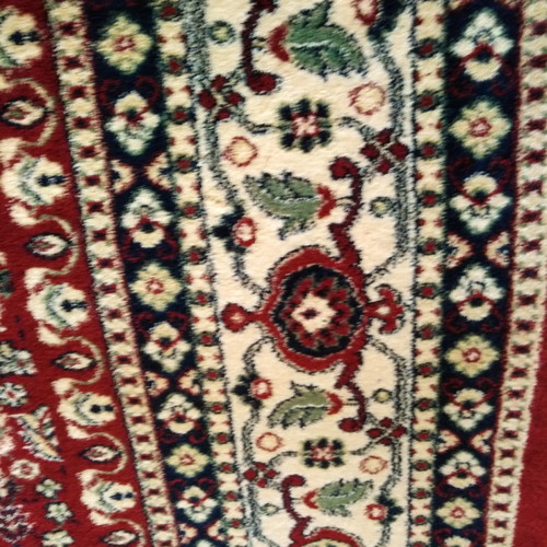Biokarpet wool rug 2.50x3.00 new with burgundy color