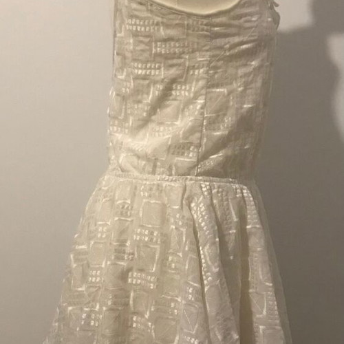 Bershka mini dress with adjustable straps, new, white-ivory, size S