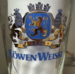 Collectible Löwen Weiss 0.5l beer glass used