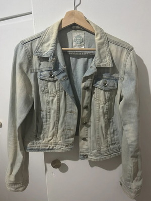 Crop denim jacket Bershka like new, blue, size L