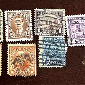 7 Πολύ παλιά Αμερικανικά Γραμματόσημα