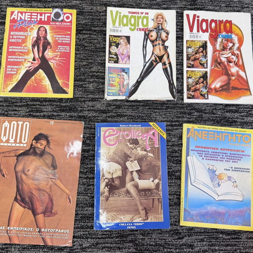 Vintage adult comic magazines, lot