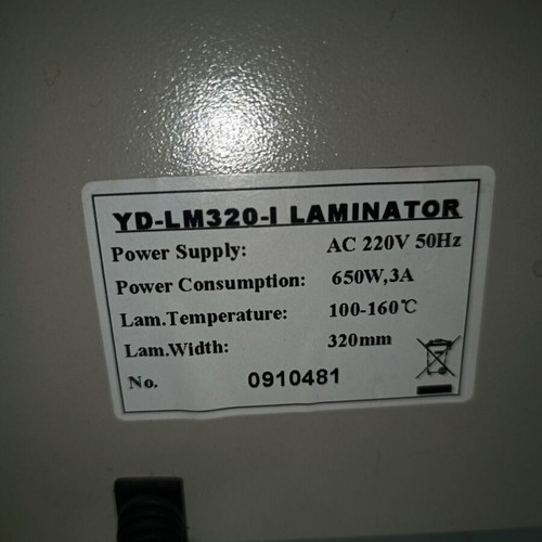 Laminator YD-LM320-1 used, in very good condition