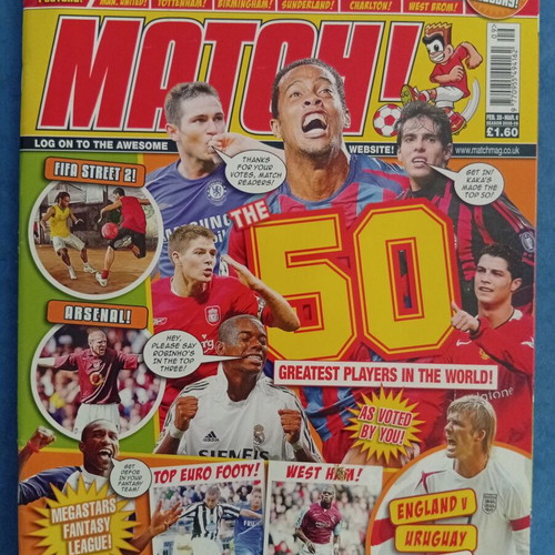 Match Football Magazine Issue 28/2-6/3/2006 Like New with Chelsea Posters