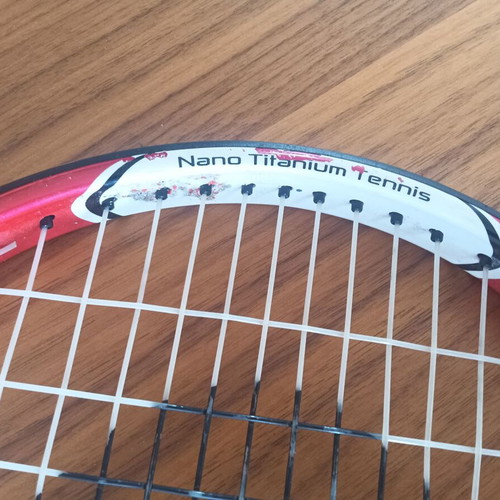 Head Nano Titanium tennis racket used, lightweight and durable