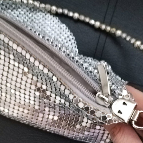 Evening shoulder bag silver like new