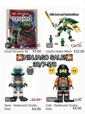 Lego Ninjago Seabound sets and figures like new