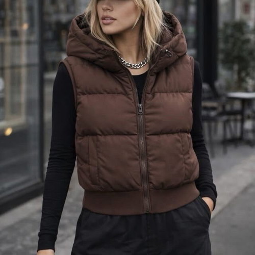 Women's vest new, sizes S, M, L, black and brown