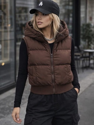 Women's vest new, sizes S, M, L, black and brown