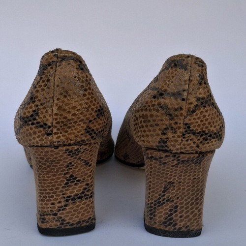 Mallas leather shoes like new, brown snake effect size 38