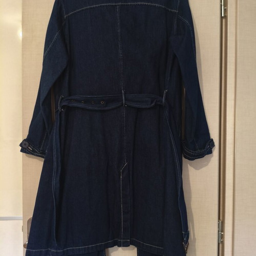 Denim trench coat Fittiway dark wash size M like new