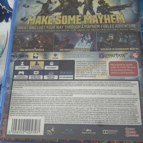 Borderlands 3 PS4 new