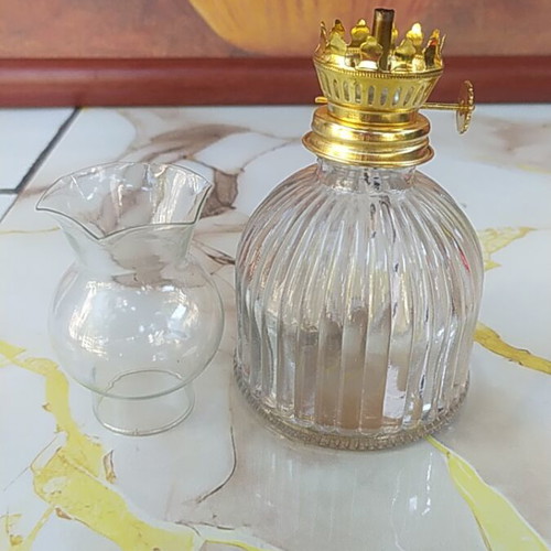 Glass oil lamp decorative