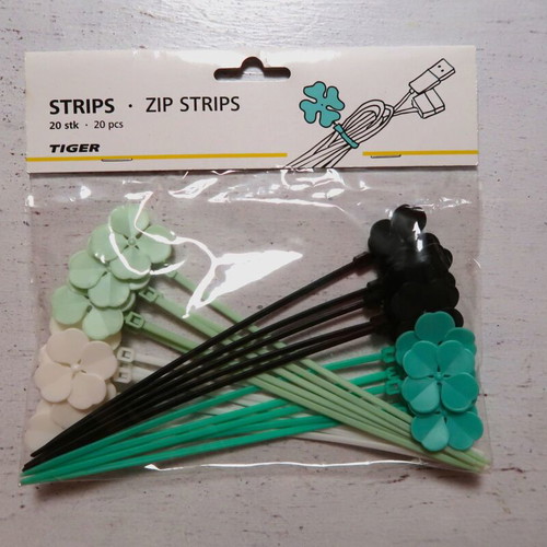 Zip strips pack of 20 in 4 colors, new