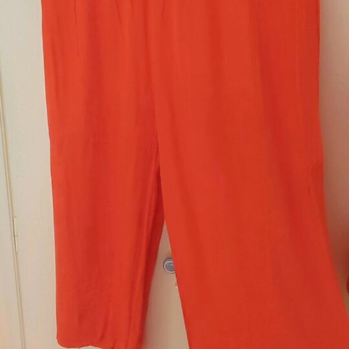 Celestino blouse and long zip-culottes set like new, orange