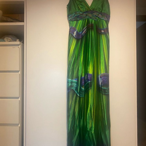 Gizia silk dress used, multicolor, size S