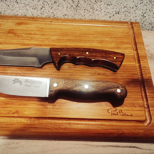 Hunting knives for skinning, handmade, Huter Georg and ASERO TOLEDANO