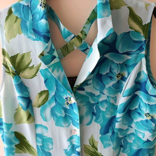 Maxi semizie dress like new, women's summer floral, size XL