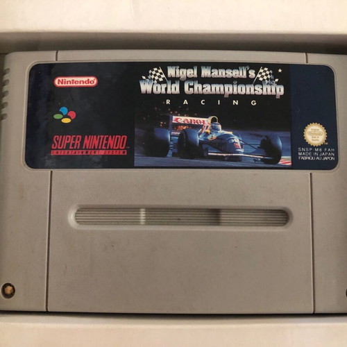 Nintendo SNES Nigel Mansells World Championship Racing μεταχειρισμένο PAL CIB