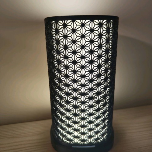 Kumiko LED lamp 18cm like new, Japanese design ambient light 3d printed