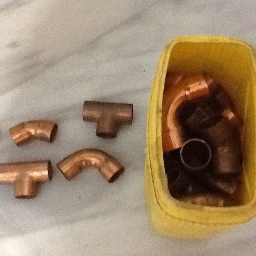 Copper fittings new in various sizes