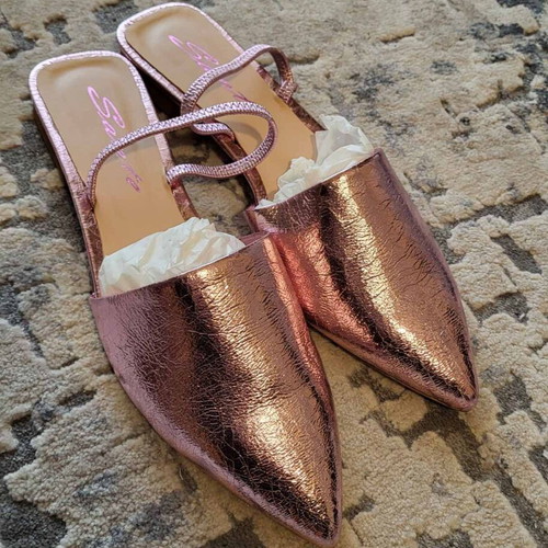 Sante slingback 40 pink purple iridescent like new