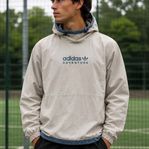 Adidas ADV Trail Hoodie like new, size S, white and beige