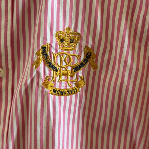 Polo Ralph Lauren women's shirt new, pink and white, size S/M