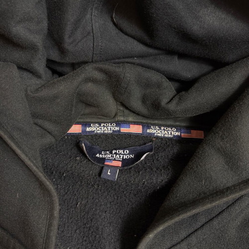 U.S. Polo Assn. Black Hoodie Size L Like New
