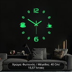 Wall clock new analog glowing