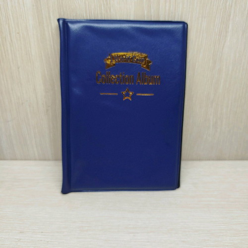 Coin collection album new, blue leatherette with 120 slots