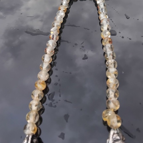 Vintage necklace 80s amber and honey tones like new