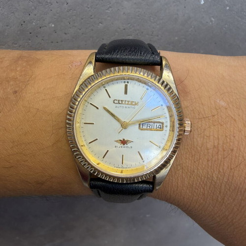 Citizen Eagle 7 Automatic watch used, vintage 1984, 21 jewels, day-date