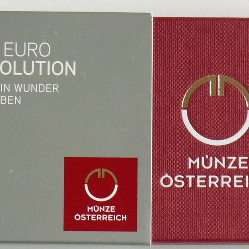 Silver Niobium Coin Austria 25 Euro Evolution 2014 New