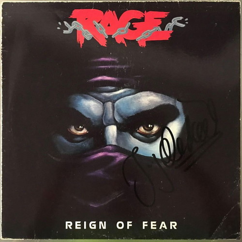 Rage Reign Of Fear signed 1st press vinyl LP