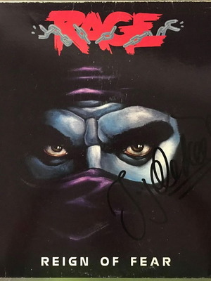 Rage Reign Of Fear signed 1st press vinyl LP