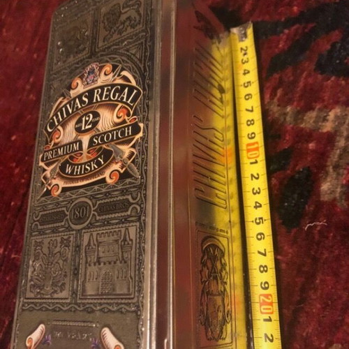 Chivas Regal metal collectible box like new vintage 30 years old
