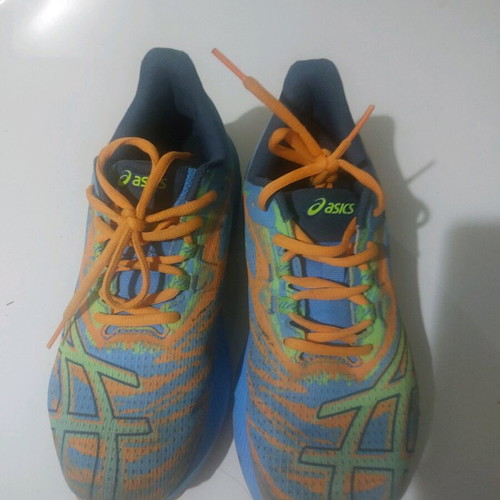 Asics running shoes used, size 39, blue multicolor