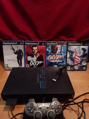 PlayStation 2 (PS2) μεταχειρισμένο με πακέτο 4 παιχνίδια James Bond 007