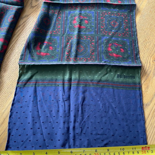 Burberry’s men's silk scarf new with beautiful patterns