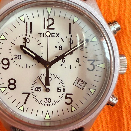 Timex MK1 Chronograph 40mm Unisex Watch with Reversible Fabric Strap Like New