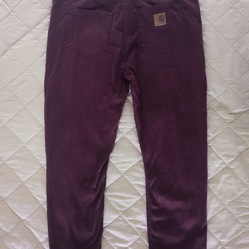 Carhartt WIP Slam Pant burgundy size 38x34 like new