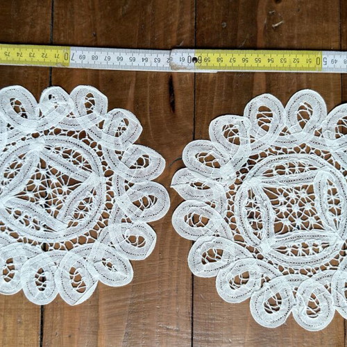 Set of 5 Vintage White Decorative Lace Pieces
