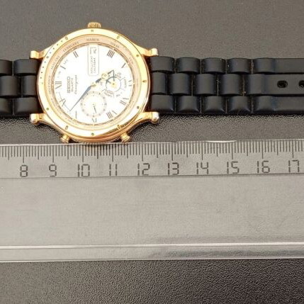 Seiko collectible men's watch used Intelligent Calendar with silicone strap
