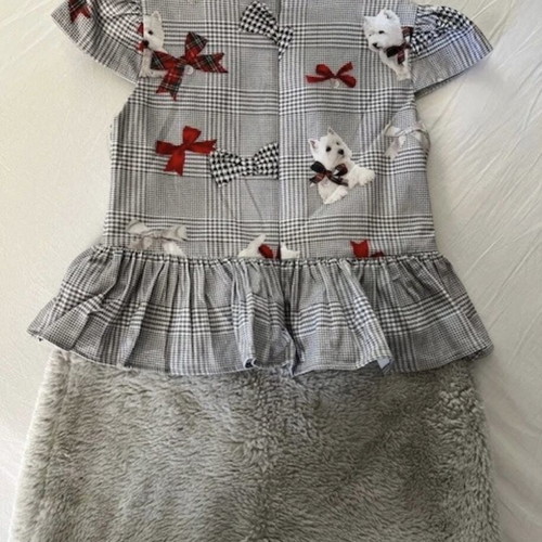 Lapin House winter dress for 6-year-old girl like new, grey