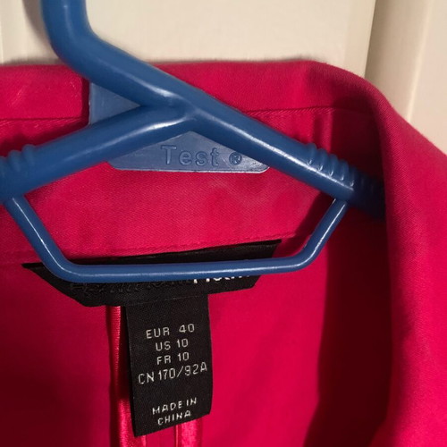 H&M fuchsia jacket short sleeve mid-length new size L