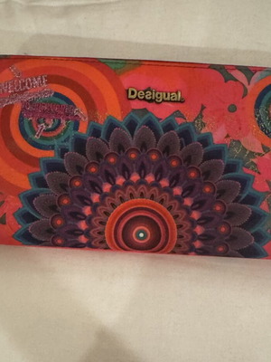 Desigual Colourful Floral Zip Around Wallet